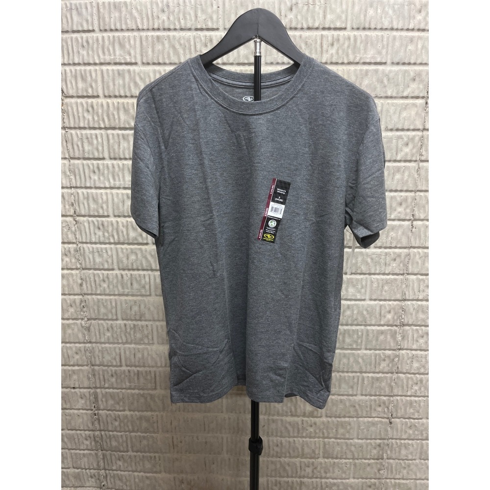 Athletic Works Mens Charcoal Grey Heather Tri-Blend Tee Moisture Wicking Small S